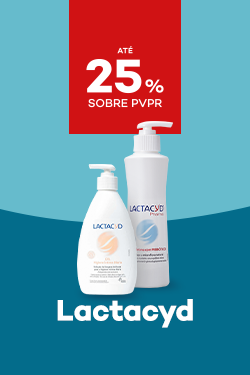 Marca Lactacyd com destaque promocional de at&eacute; 25% sobre pre&ccedil;o de Venda ao P&uacute;blico Recomendado